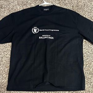 Balenciaga Black & White World Food Programme Tee Shirt